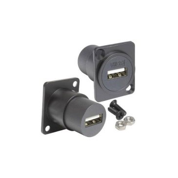 Розетка USB2.0 A(F)-A(F) PS на панель