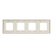Рамка стеклянная 4 поста IEK SKANDY SK-M42-G-K10 SK-F24B бежевый