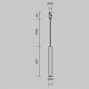 Трековый подвесной светильник  5W Белый теплый TR210-1-5W3K-M-B Скольжение/Skim Flexity 3000К чёрный