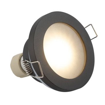 Встраиваемый светильник без лампы DENKIRS ENKEL DK3012-BK GU10 черный круглый IP44