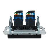 Розетка встраиваемая компьютерная двойная IEK BRITE BR-K20-2-K02 РК11-2-БрЧ RJ45 кат.6 черный