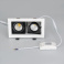 Встраиваемый светильник  18W Белый теплый 024130 CL-KARDAN-S180x102-2x9W 220V IP20 поворотный прямоугольный белый с черной вставкой