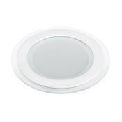 Встраиваемый светильник-панель  12W Белый теплый 016571  LT-R160WH стекло 220V IP20 круглый белый