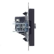 ТВ-розетка встраиваемая оконечная IEK BRITE BR-A10-O-K53 РТВ11-0-БрГ графит