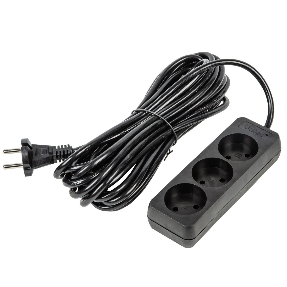 удлинитель без заземления Uniel UL-00009987 S-CU3-7 BLACK 7м Ultra