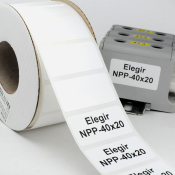 Наклейка прямоугольная NPP-40х20 W для принтера RT200, RT230, белый, 1400 шт. в упаковке