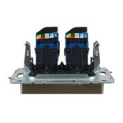 Розетка встраиваемая компьютерная двойная IEK BRITE BR-K20-2-K37 РК11-2-БрШ RJ45 кат.6 шампань