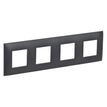 Рамка пластик 4 поста IEK SKANDY SK-M42-K48 SK-F04T титан