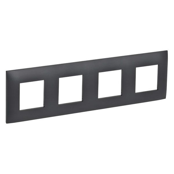 Рамка пластик 4 поста IEK SKANDY SK-M42-K48 SK-F04T титан