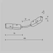 Коннектор питания радиусный TRA034CS-B Exility черный
