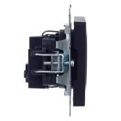 Штепсельная розетка встраиваемая IEK BRITE 16А BR-R11-16-K02 РС11-1-0-БрЧ с з/к без з/ш черный