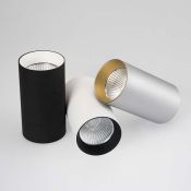 УДАЛЕНО  15W Белый теплый 022951 SP-POLO-R85-1 220V цилиндр накладной черный с черной вставкой Уценка!!!