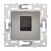 Розетка встраиваемая компьютерная IEK SKANDY SK-K10-2-K50 SK-K02N RJ45 кат.6 металл никель