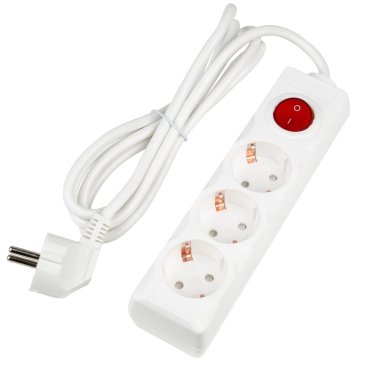 удлинитель с заземлением и выключателем Uniel UL-00010015 S-GCU3-2B WHITE 2м Ultra