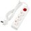 удлинитель с заземлением и выключателем Uniel UL-00010015 S-GCU3-2B WHITE 2м Ultra