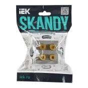 Розетка встраиваемая аудио IEK SKANDY SK-S40-K50 SK-A01N металл никель