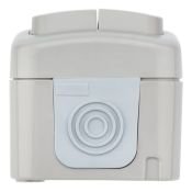 Выключатель двухклавишный Mini OG OG KR-78-0833 серый IP54 KRANZ