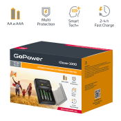 зарядное устройство GoPower iClever1000 Ni-MH/Ni-Cd 4 слота (1/15/30)