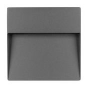 светильник  8W Белый теплый 029958 LGD-TRACE-S215x215 220V IP65 квадратный накладной серый