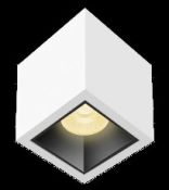 Накладной светильник  12W Белый теплый KUB WB 220V диммируемый куб белый с черной вставкой