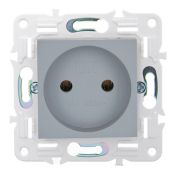 Штепсельная розетка встраиваемая IEK SKANDY 10А SK-R10-10-K03 SK-R02Gr без з/к без шторок серый