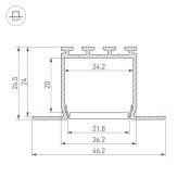 алюминиевый профиль KLUS PLS-LOCK-H25-FM-2000 WHITE 033134