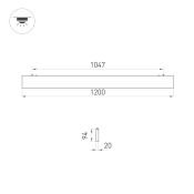 Линейный модульный светильник  40W Белый теплый ALT-LINEAIR-FLAT-UPDOWN-DIM-S2094-1200  100deg 220V черный 031530