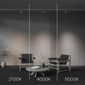 Трековый светильник 12W Белый теплый - белый дневной TR197-3-12WCCT-M-W Фокус / Focus Led Trinity IP20 белый