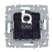 Розетка встраиваемая компьютерная IEK BRITE BR-K10-1-K37 РК10-БрШ RJ45 кат.5E шампань