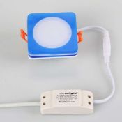 Встраиваемый светильник   5W Белый дневной  020836 LTD-80x80SOL-B-5W 4000K 220V IP40 квадратный синий Уценка!!!
