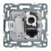 Розетка встраиваемая комбинированная IEK SKANDY SK-AK20-1-K50 SK-A14N TV+RJ45 кат.5E металл никель