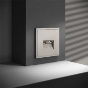 Розетка телевизионная встраиваемая VOLTUM S70 TV+RJ45 кат. 6 кашемир