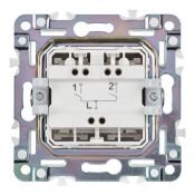Выключатель встраиваемый двухклавишный IEK SKANDY SK-V20-0-10-K03 SK-V04Gr серый