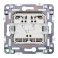 Выключатель встраиваемый двухклавишный IEK SKANDY SK-V20-0-10-K03 SK-V04Gr серый