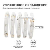 Светодиодная лента  Зеленый 3528 12V  4.8W/m 60Led/метр герм (силикон) 07BL Стандарт 5м IP65 блистер Светодиодная лента  Зеленый 3528 12V  4.8W/m 60Led/метр герм (силикон) 07BL Стандарт 5м IP65 блистер