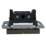 Выключатель встраиваемый двухклавишный с подсветкой IEK BRITE BR-V20-1-10-K37 ВС10-2-1-БрШ шампань