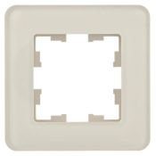Рамка стеклянная 1 пост IEK BRITE BR-M12-G-41-K98 РУ-1-2-Бр песчаный RE