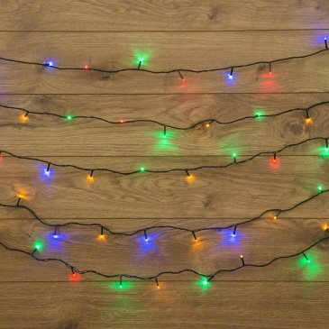 гирлянда   5.7W RGB Твинкл Лайт, 303-049, 10 м, провод темно-зеленый ПВХ, 80 LED IP20