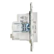 Штепсельная розетка встраиваемая IEK SKANDY 16А SK-R11-16-K01 SK-R05W с з/к без з/ш арктический белый