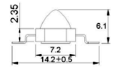 светодиод мощный  1Вт Инфракрасный 019593 ARPL-1W-EPL IR850