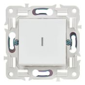Выключатель встраиваемый одноклавишный проходной с подсветкой IEK SKANDY SK-V12-1-10-K01 SK-V08W арктический белый