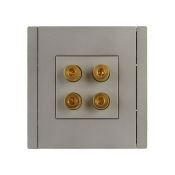 Розетка встраиваемая аудио IEK FORTE&PIANO FP539 сталь FP-S40-K46