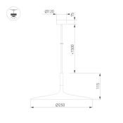 Подвесной светильник   8W Белый теплый 035953 SP-FIORE-R250 220V IP20 цилиндр белый