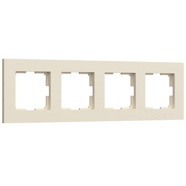 Рамка пластик 4 поста WERKEL Slab W0042962 айвори софт