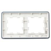 Рамка стеклянная 2 поста IEK BRITE BR-M22-G-41-K01 РУ-2-2-Бр белый RE