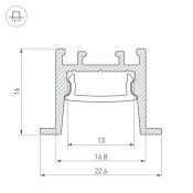 алюминиевый профиль S-LUX SL-COMFORT-2316-F-2000 ANOD 031768