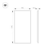 светильник  60W Белый дневной 052815 DL-TITAN-S600x1200-60W  220V IP40 прямоугольный встраиваемый белый