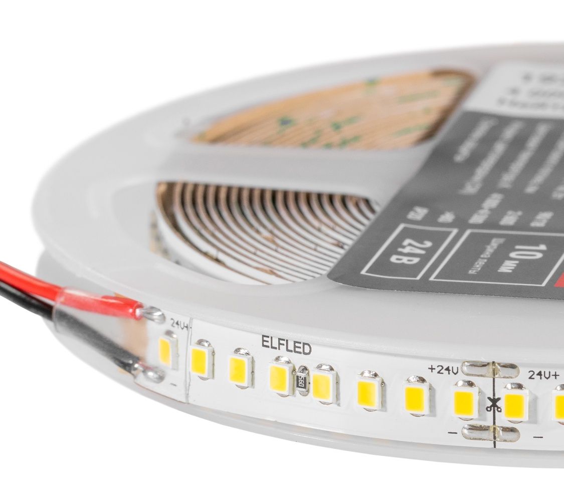Светодиодная лента Белый дневной 2835 24V 18W/m 192Led/метр ELFLED-24192-PRO140-WW 4000-4500К