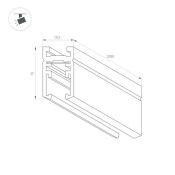 шинопровод магнитный MAG-MICROCOSM-TRACK-1115-2000 (BK) 051941