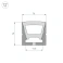 Архитектурный силиконовый профиль WPH-FLEX-1616-TOP-S11-5m BLACK 045759